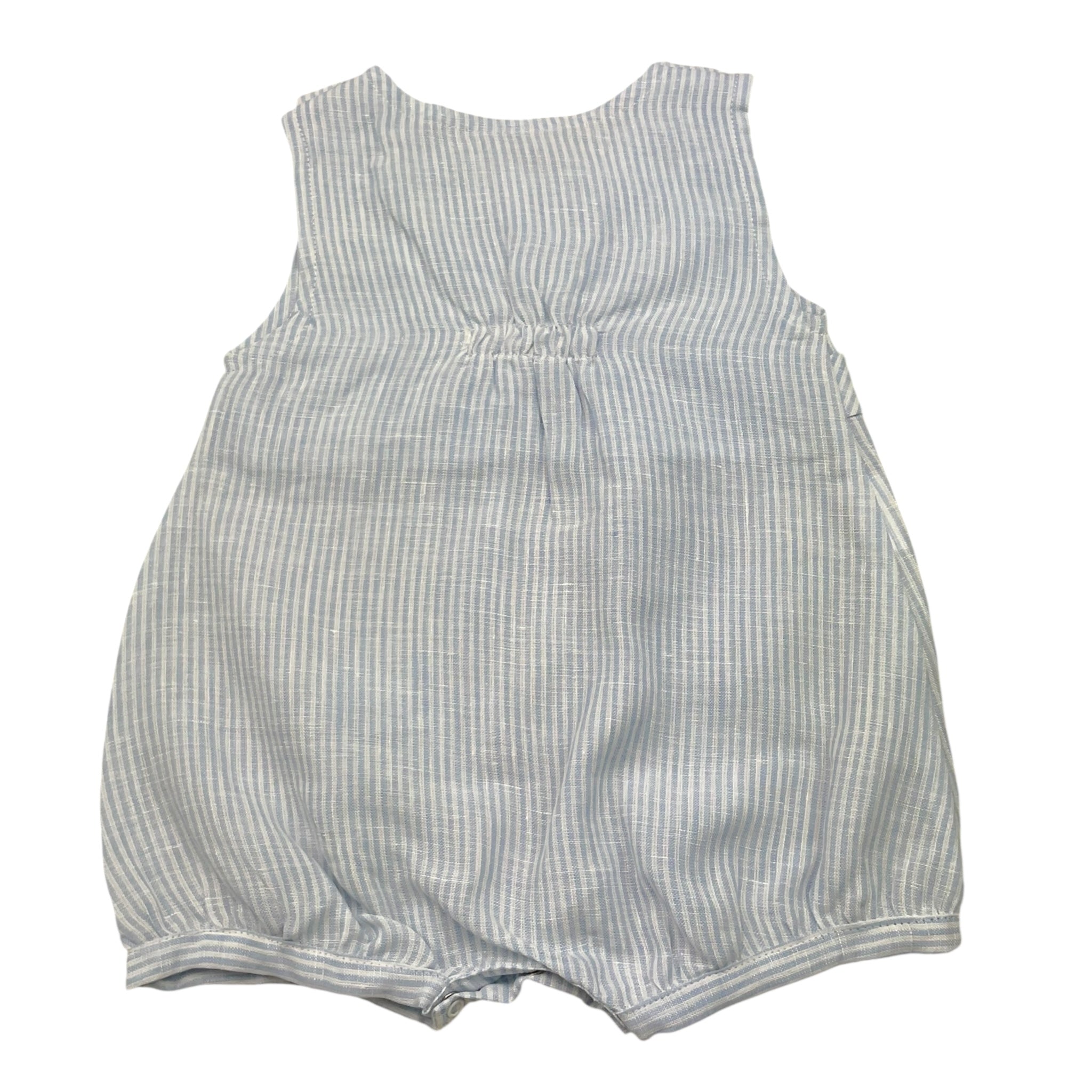 La Sartoria Dei Piccoli Pagliaccetto Tinta Unita con Fantasia A Righe per Neonata LPB9091 BIANCO LA SARTORIA DEI PICCOLI 