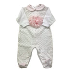 La Sartoria Dei Piccoli Tutina Tinta Unita Traforta per Neonata LTB3091 BIANCO LA SARTORIA DEI PICCOLI 