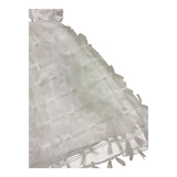 La Stupenderia Set Abito Cerimonia-Culotte Tinta Unita per Neonata CBAB54 BIANCO LA STUPENDERIA 