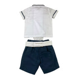 La Stupenderia Completo 2 Pezzi Camicia-Bermuda Bicolore per Neonato CCCT71 BIANCO/BLU LA STUPENDERIA 