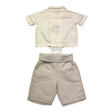 La Stupenderia Completo 2 Pezzi Camicia Modello Body-Bermuda per Neonato CCT77 PANNA LA STUPENDERIA 