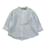 La Stupenderia Camicia tinta unita con Collo Coreano Azzurro per Neonato CJCM71 AZZURRO LA STUPENDERIA 