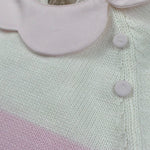 La Stupenderia Pagliaccetto Bicolore In Filo per Neonata SBTT52 BIANCO/ROSA LA STUPENDERIA 