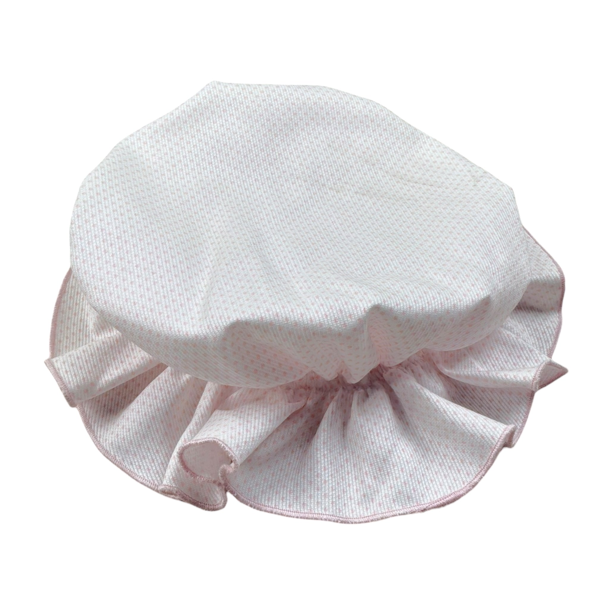 La Stupenderia Cappello Tinta Unita con Fantasia A Pois per Neonata TBCP84 ROSA LA STUPENDERIA 