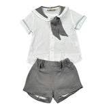 La Stupenderia Completo 2 Pezzi Camicia-Bermuda Bicolore per Neonato TBCT51 GIALLO/GRIGIO LA STUPENDERIA 