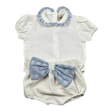La Stupenderia Completo 2 Pezzi Camicia-Coulotte per Neonata TBCT60X73 BIANCO LA STUPENDERIA 