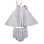 La Stupenderia Set Abito-Coulotte Bicolore con Pois per Neonata TBCT78 ROSA LA STUPENDERIA 