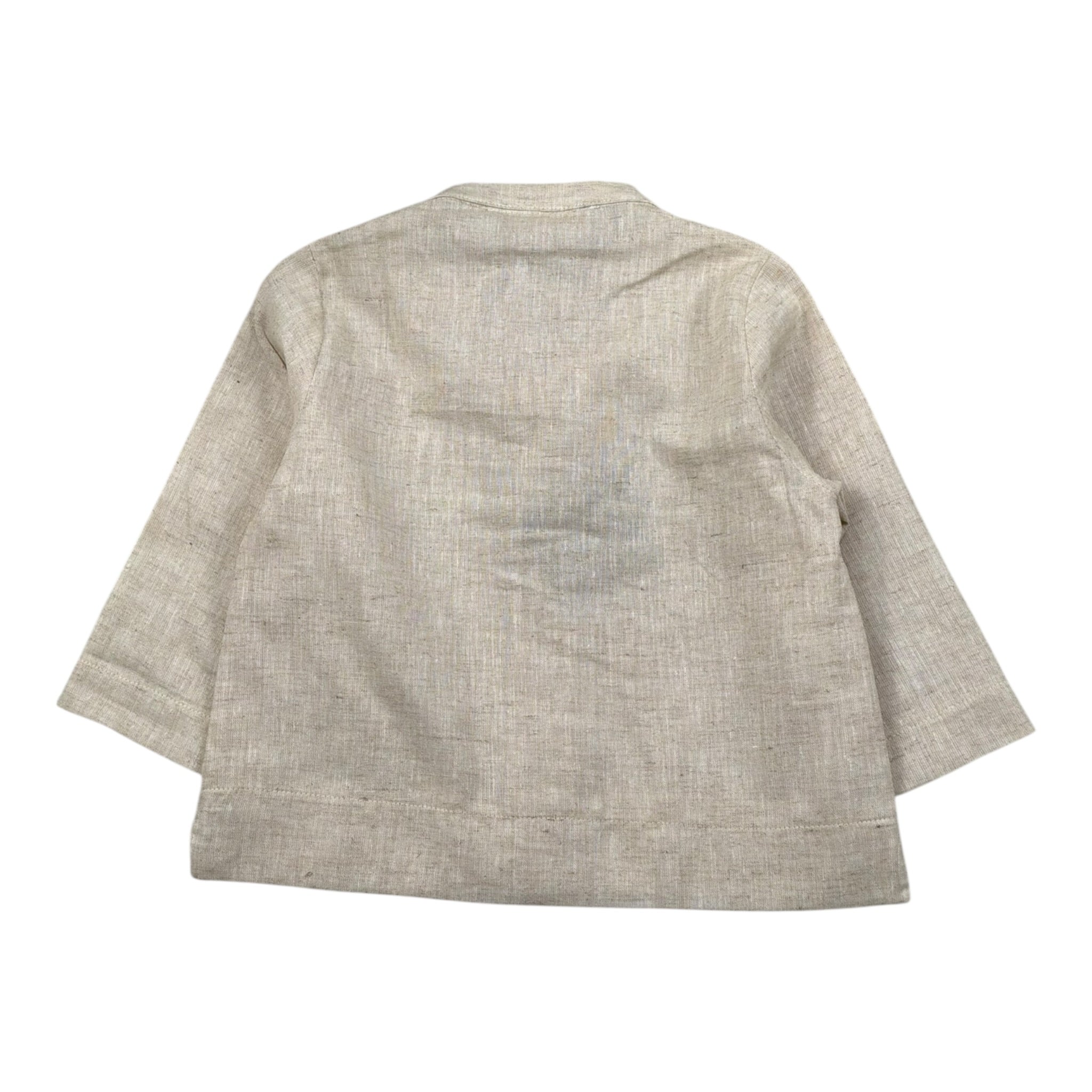 La Stupenderia Camicia tinta unita con Collo Coreano Beige per Bambino TCCM73J BEIGE LA STUPENDERIA 