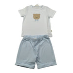 Lalalu' Completo 2 Pezzi T-Shirt-Bermuda Azzurro per Neonato CCL510P AZZURRO LALALU' 