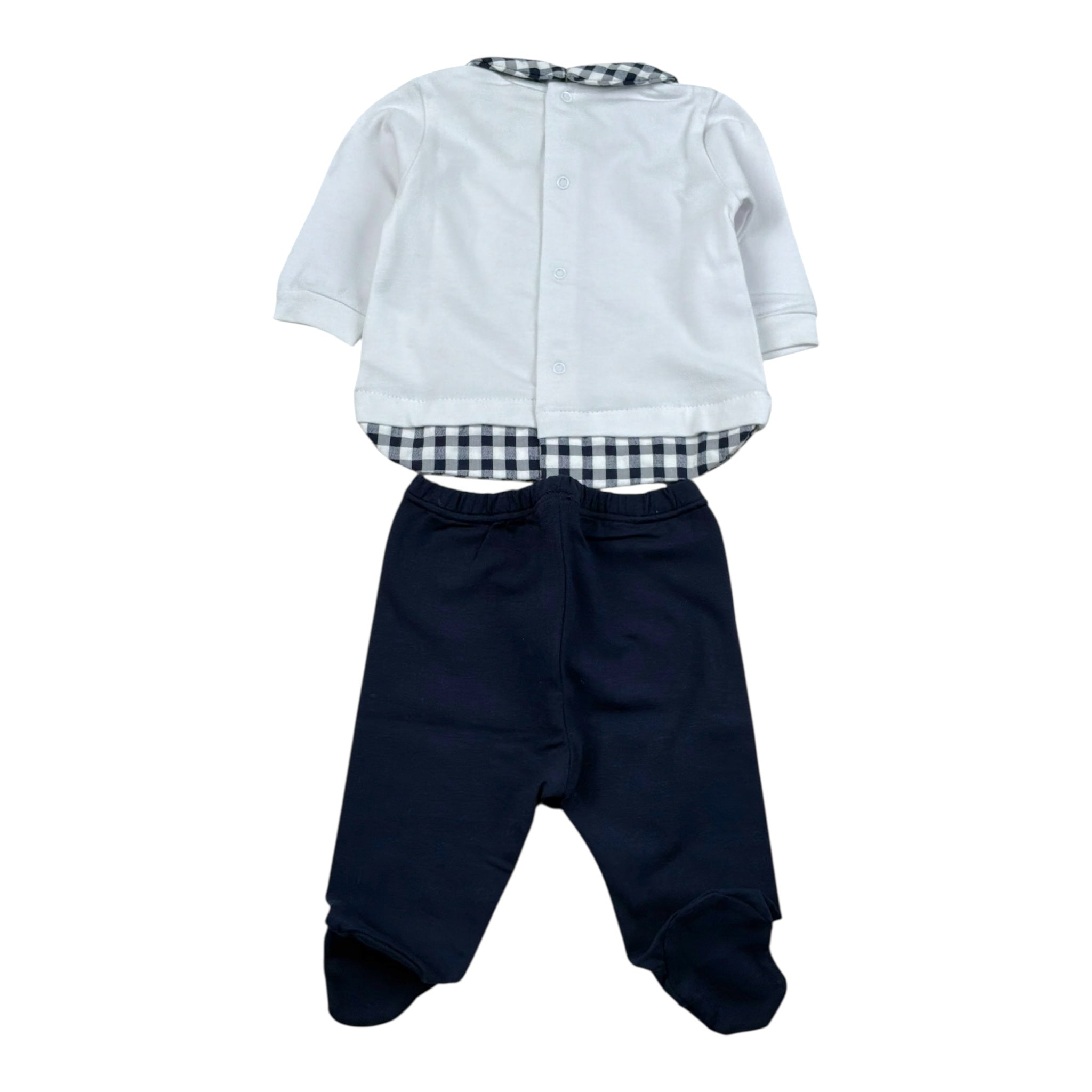 Lalalu' Completo 2 Pezzi Shirt-Ghettina per Neonato CJL3C BIANCO/BLU LALALU' 