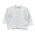 Lalalu' Cardigan tinta unita con Logo Bianco per Neonata MGL1P BIANCO LALALU' 