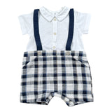 Lalalu' Pagliaccetto Mezza Manica Bicolore per Neonato PAL006PX BIANCO/BLU LALALU' 