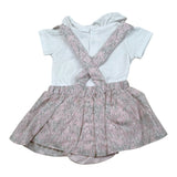 Lalalu' Completo 2 Pezzi Salopette-T-Shirts per Neonata SLTL10P BIANCO/ROSA LALALU' 