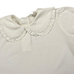 Lalalu' T-Shirt tinta unita con Colletto Bianco per Neonata TSL170PB BIANCO LALALU' 