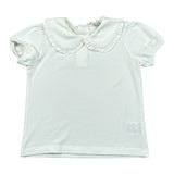 Lalalu' T-Shirt tinta unita con Colletto Bianco per Bambina TSL170PBJ BIANCO LALALU' 