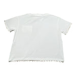 Lalalu' T-Shirt Tinta Unita Girocollo con Taschino per Bambina TSL80PBX BIANCO LALALU' 