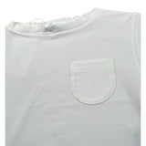 Lalalu' T-Shirt tinta unita Girocollo con Taschino Bianco per Neonata TSL80PBXX BIANCO LALALU' 