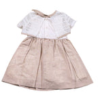 Lalalu' Set Abito-Coprispalle Bicolore per Neonata VTL0011P BIANCO/BEIGE LALALU' 