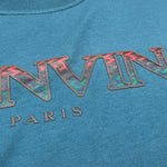 Lanvin T-Shirt Girocollo Tinta Unita con Logo per Bambino N30146 VERDE LANVIN 