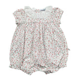 Laranjinha Pagliaccetto Bicolore con Fantasia Fiori per Neonata 92909V5767R74 BIANCO LARANJINHA 