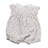 Laranjinha Pagliaccetto Bicolore con Fantasia Fiori per Neonata 92909V5767R74 BIANCO LARANJINHA 