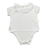 Laranjinha Body Tinta Unita con Colletto per Neonata 92951V5831R66 BIANCO LARANJINHA 