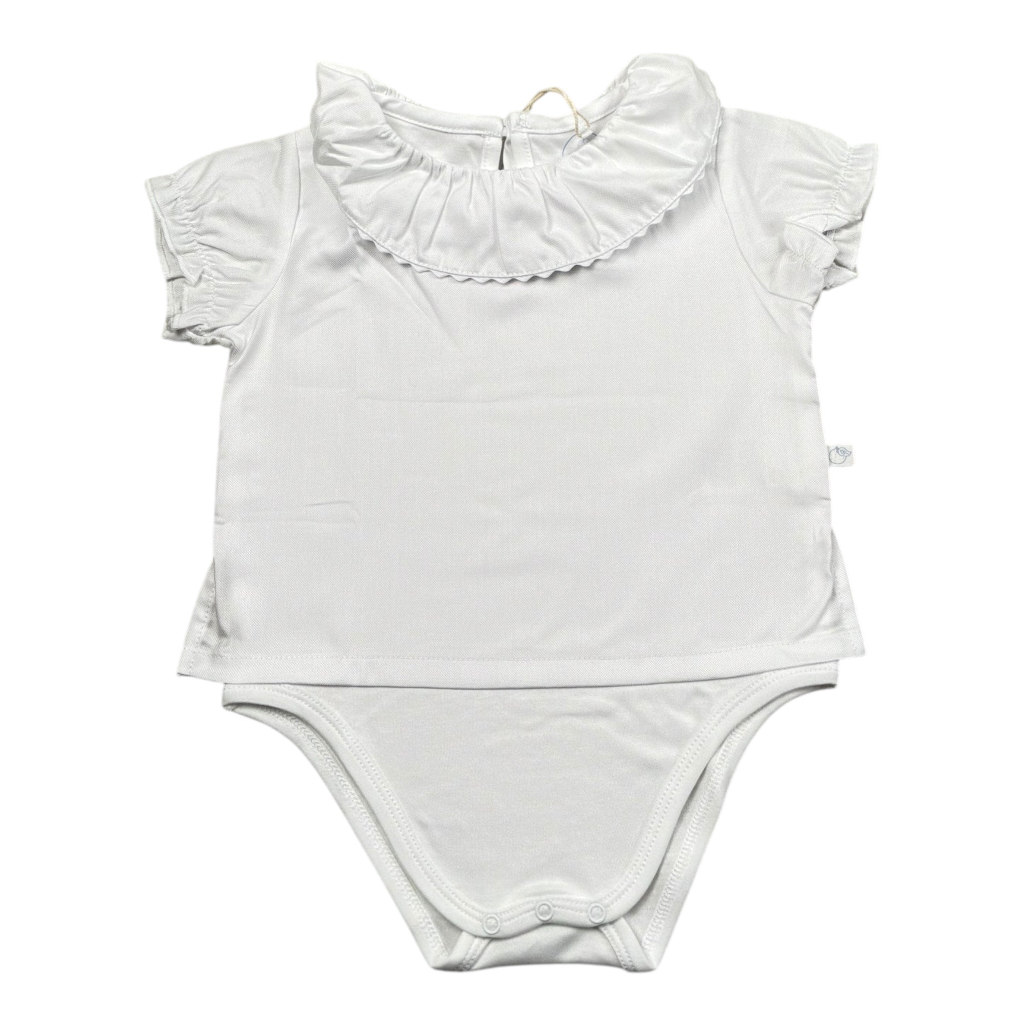 Laranjinha Body Tinta Unita con Colletto per Neonata 92951V5831R66 BIANCO LARANJINHA 