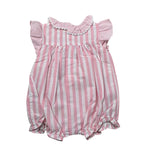 Laranjinha Pagliaccetto Bicolore con Fantasia A Righe per Neonata 92984V5837R57 BIANCO/ROSA LARANJINHA 