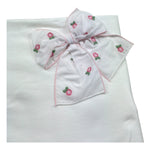 Le Bebe Coperta Tinta Unita con Fiocco per Neonata BG6219 BIANCO LE BEBE 