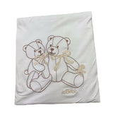Le Bebe' Coperta Tinta Unita con Stampa per Neonato LBB4828 BIANCO LE BEBE' 