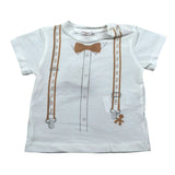 Le Bebe T-Shirt Girocollo Tinta Unita con Stampa per Neonato LBB5012 PANNA LE BEBE 