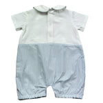 Le Bebe Pagliaccetto Bicolore Mezza Manica per Neonato LBB5257 BIANCO/AZZURRO LE BEBE 