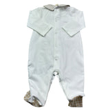 Le Bebe Tutina Manica Lunga Tinta Unita con Ricami per Neonato LBB5277 BIANCO LE BEBE 