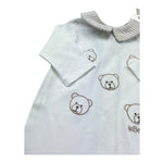 Le Bebe Tutina Manica Lunga Tinta Unita con Ricami per Neonato LBB5277 BIANCO LE BEBE 