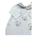 Le Bebe Tutina Manica Lunga Tinta Unita con Ricami per Neonato LBB5277 BIANCO LE BEBE 