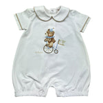Le Bebe Pagliaccetto Mezza Manica Tinta Unita con Stampa per Neonato LBB5288 BIANCO LE BEBE 