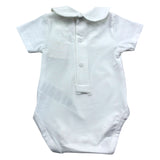 Le Bebe Body Mezza Manica Tinta Unita con Colletto per Neonato LBB5302 BIANCO LE BEBE 