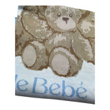 Le Bebe Coperta Tinta Unita con Ricami per Neonato LBB5316 BIANCO LE BEBE 