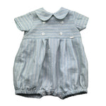 Le Bebe Pagliaccetto Mezza Manica Fantasia A Righe per Neonato LBB5333 AZZURRO LE BEBE 
