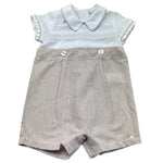 Le Bebe Pagliaccetto Mezza Manica Bicolore per Neonato LBB5373 BIANCO/BEIGE LE BEBE 