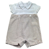 Le Bebe Pagliaccetto Mezza Manica Bicolore per Neonato LBB5373 BIANCO/BEIGE LE BEBE 
