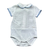 Le Bebe Body Camicia Mezza Manica Tinta Unita per Neonato LBB5375 BIANCO LE BEBE 