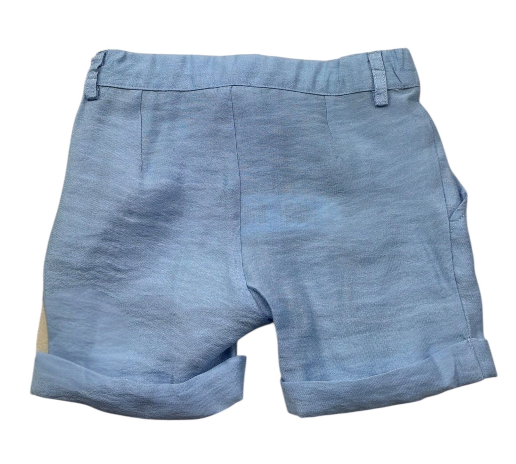 Le Bebe Bermuda Tinta Unita con Girovita Regolabile per Neonato LBB5382 AZZURRO LE BEBE 