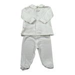 Le Bebe Completo 2 Pezzi Shirt-Ghettina Tinta Unita per Neonata LBF5594 BIANCO LE BEBE 