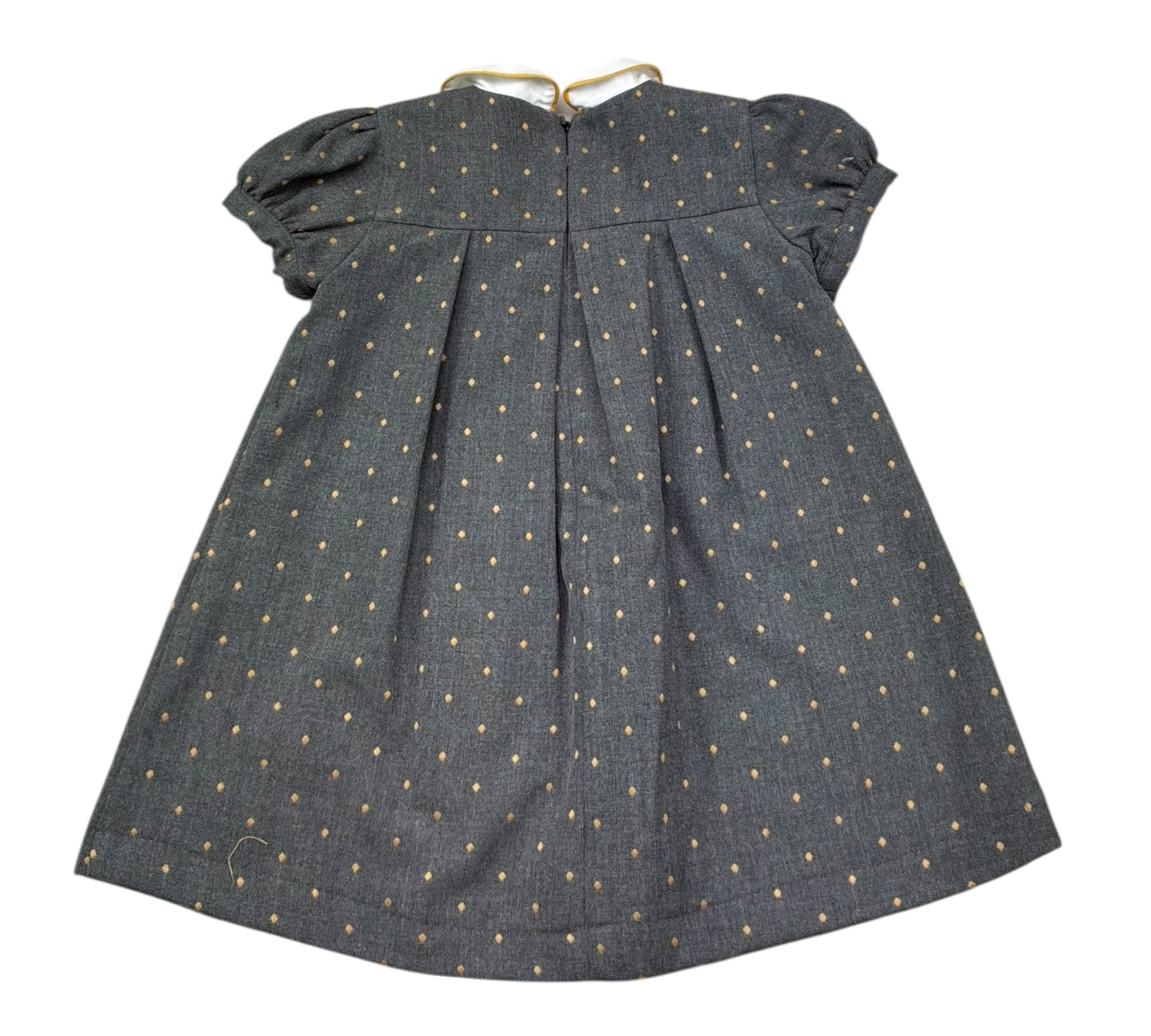 Le Bebe Abito Mezza Manica Tinta Unita con Colletto per Bambina LBG0424J GRIGIO LE BEBE 