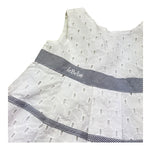 Le Bebe Abito Giromanica Tinta Unita con Ricami per Neonata LBG0692 BIANCO LE BEBE 