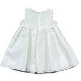 Le Bebe Abito Giromanica Tinta Unita con Fiocco per Neonata LBG0870 BIANCO LE BEBE 