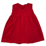 Le Bebe Abito Giromanica Tinta Unita con Fiocco per Bambina LBG0916J ROSSO LE BEBE 