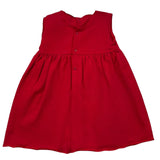 Le Bebe Abito Giromanica Tinta Unita con Fiocco per Neonata LBG0916 ROSSO LE BEBE 