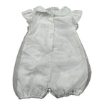 Le Bebe Pagliaccetto Mezza Manica Tinta Unita con Tulle per Neonata LBG5762 BIANCO LE BEBE 